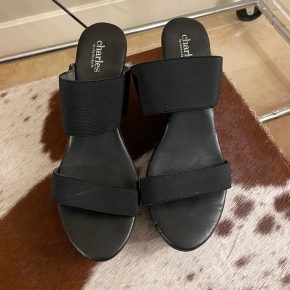 Charles David Black Wedges - Picture 3 of 7